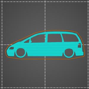 Seat Alhambra mk1 7M facelift key silhouette