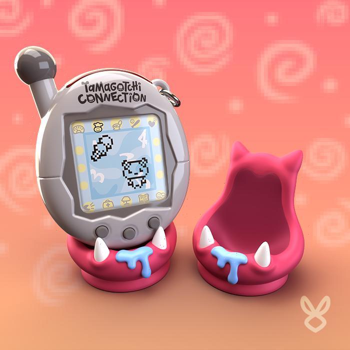 Devil mouth tamagotchi chair/display stand