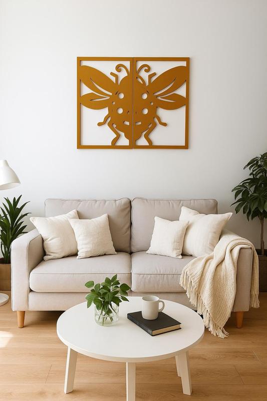 🐞 Ladybird wall decoration - Two-part wall art