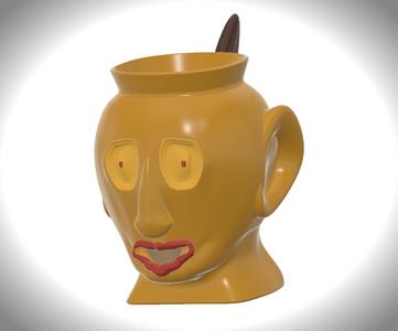 vase cup pot jug vessel RoboFace v11 for 3d-print or cnc