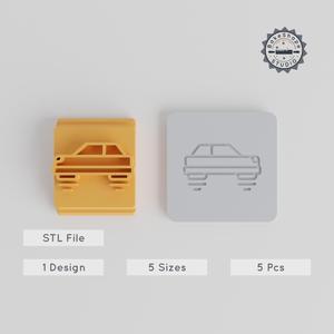Flying Car Stamp Tile Set, 5 Sizes: 20-40mm, Perfect for Clay, Cookies, Fondant & Soft Materials PRODUCT_3321