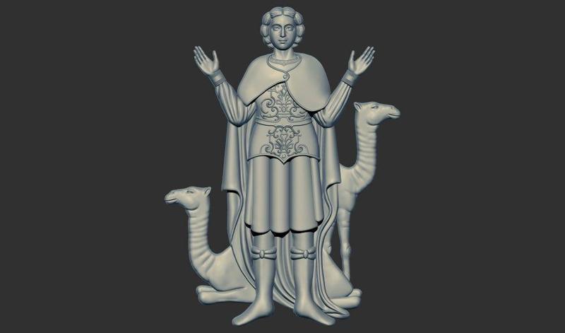 St Mina Egypt Saint Menas of Egypt 3d printable model cnc