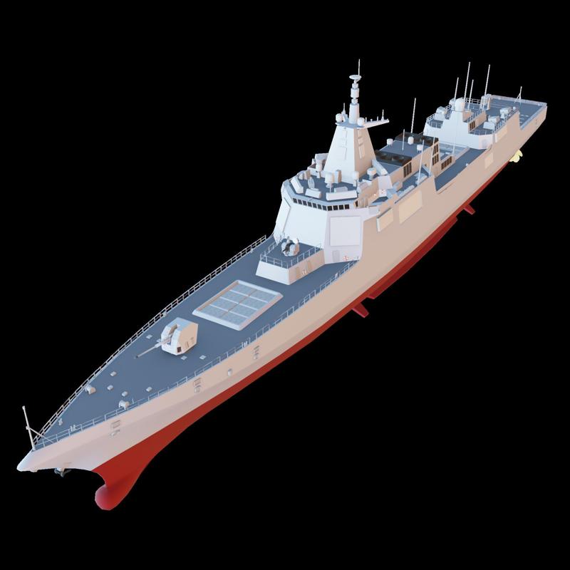 China Type 055 (Renhai Class) guided missile destroyer cruiser 1/1000
