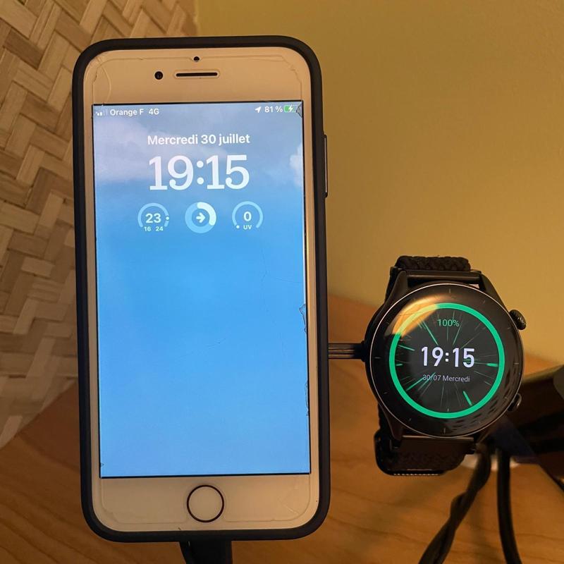 Amazfit charger holder for induction chargers