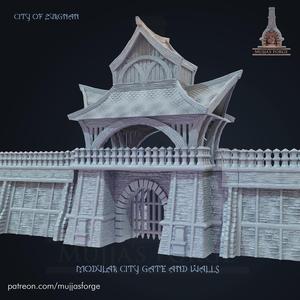 Modular City Gate & Walls - City Of Zurgnan