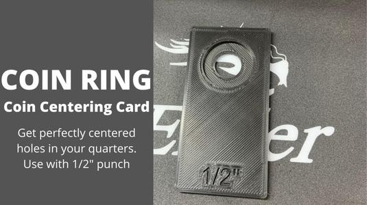 Coin Ring Coin Card - US Quarter - 1/2" Punch