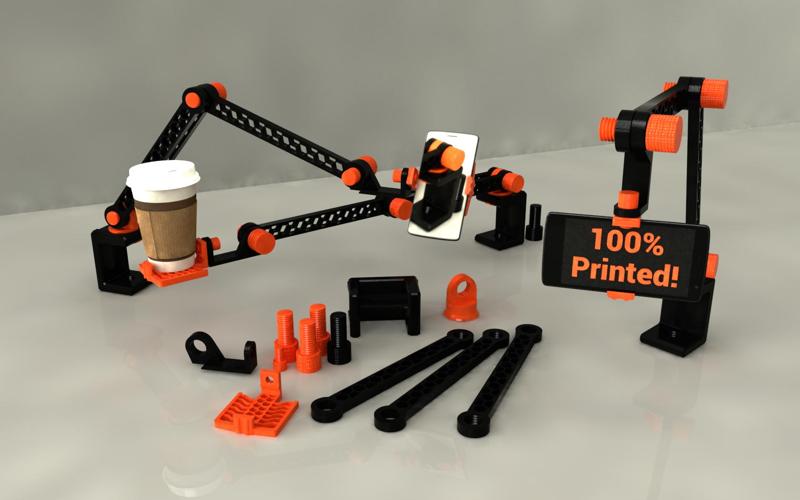 Flexible & sturdy phone arm (100% Printed)