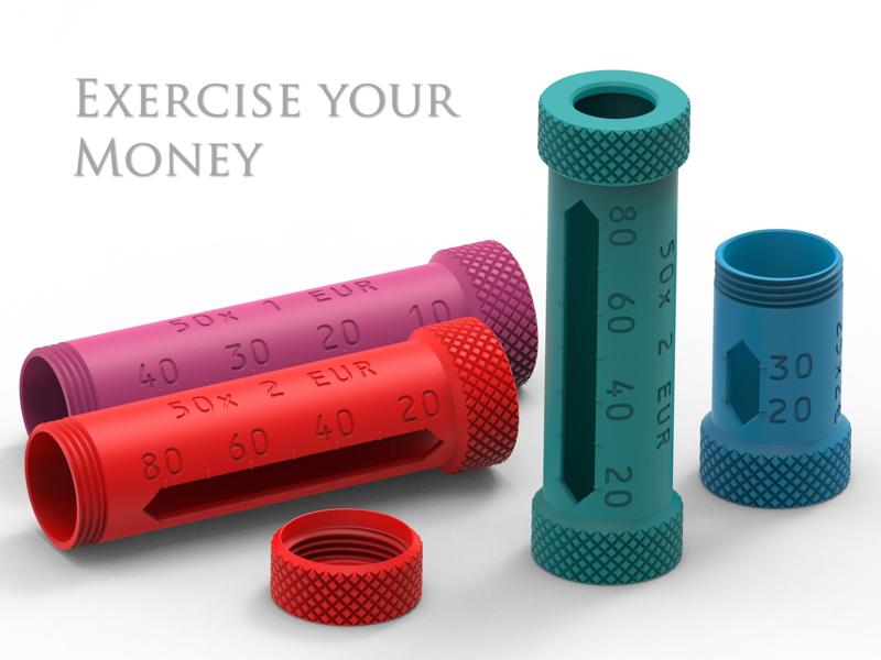 Piggy bank - Coin dumbbells