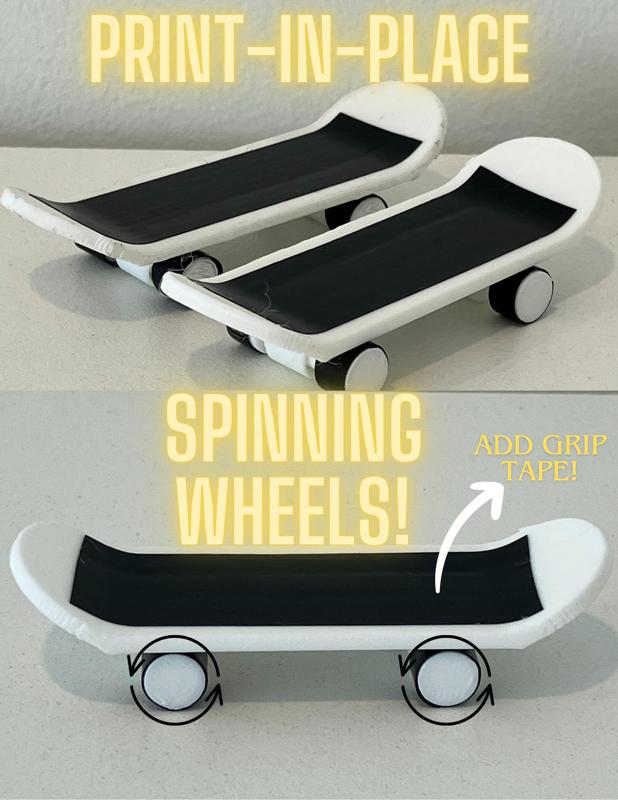 Print in Place Finger Skateboard v1