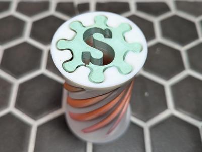 Spiral Fidget Letter S Passthrough Toy 180 Degrees