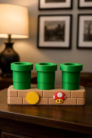 Super Mario Pipe Organizer – Desk Holder with Retro Design
