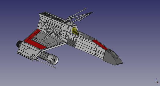E-wing starfighter 3.75" figure toy