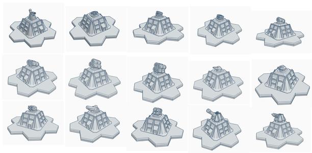 15 Hex Based Weapon Emplacement Bundle Package