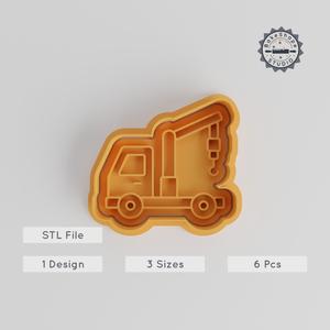 Crane Truck Cookie Cutter & Stamp Set, Construction Lifter Shapes, Perfect for Cookies & Fondant, 6-Piece Bundle, S/M/L Sizes PRODUCT_3210