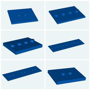 Minifigure display plates