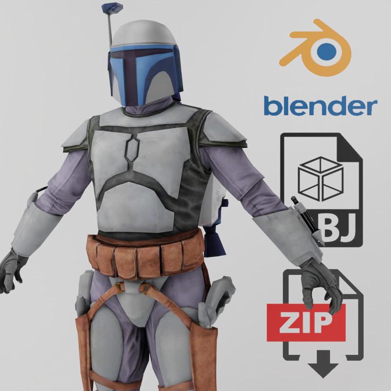 Jango Fett Textured Lowpoly