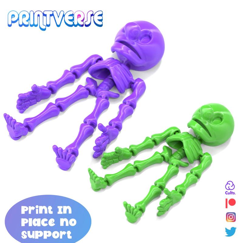 Flexy Print In Place Chibi Skeleton
