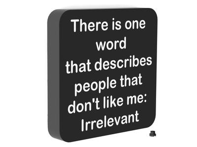 QUOTE Lightbox: Irrelevant