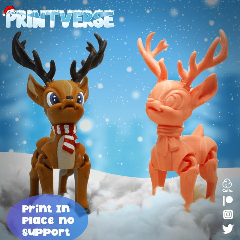 Flexy Print In Place Reindeer