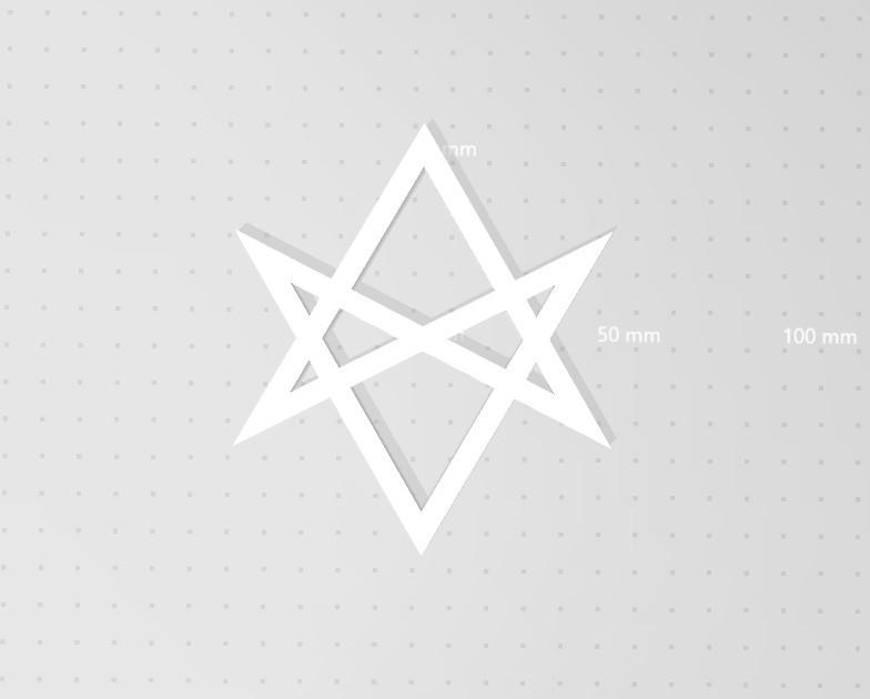 Hexagram Symbol, 6 Pointed Inverted Star, Supernatural Stencil