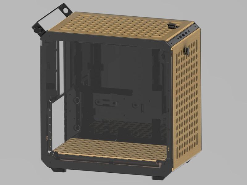 A 140mm/120mm fan cover for the Inside of the QUBE 500 case with the same continuous modular hole pattern for mounting countless possible gadgets