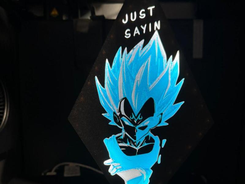Dragonball Z - Vegeta Diamond Lightbox - Fanart