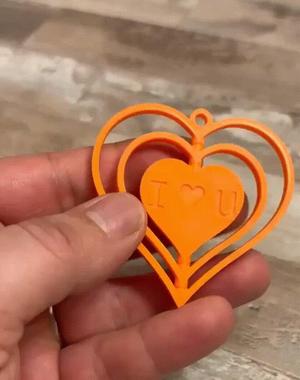 Valentine's day spinner keychain