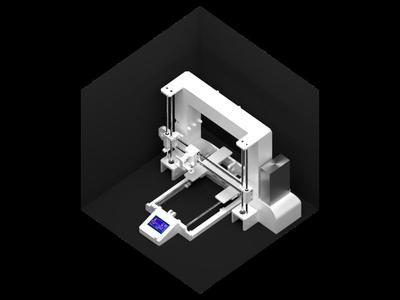 Reppy - self-replicating 3D printer made in Blender!
