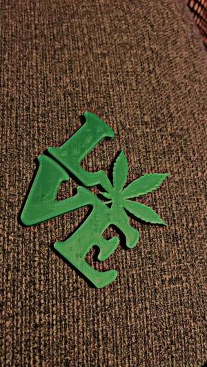 Love Weed Leaf Sign