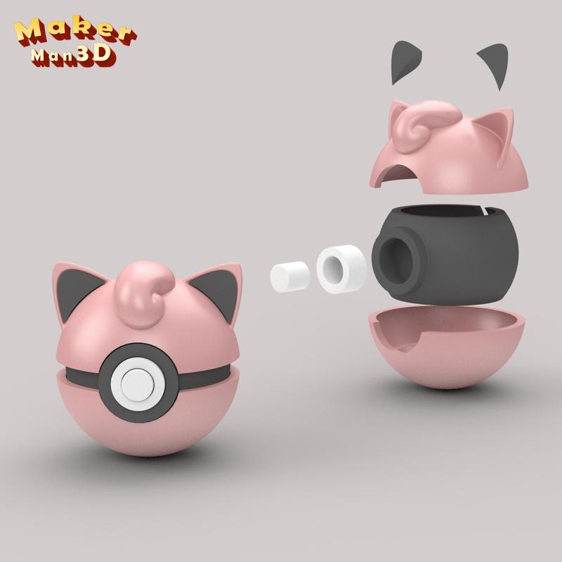 Pokemon Pokeball Jigglypuff Splitted
