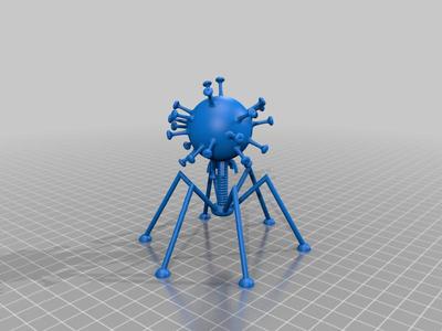 corona virus on bacteriophages feet