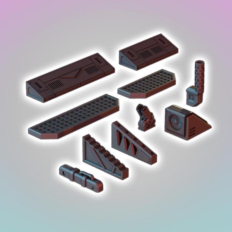Flatline City - Exterior Wall Accessories Pack 2 (OpenLock Compatible)