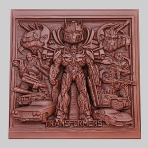 Transformers 3d printer relief medallion obj stl