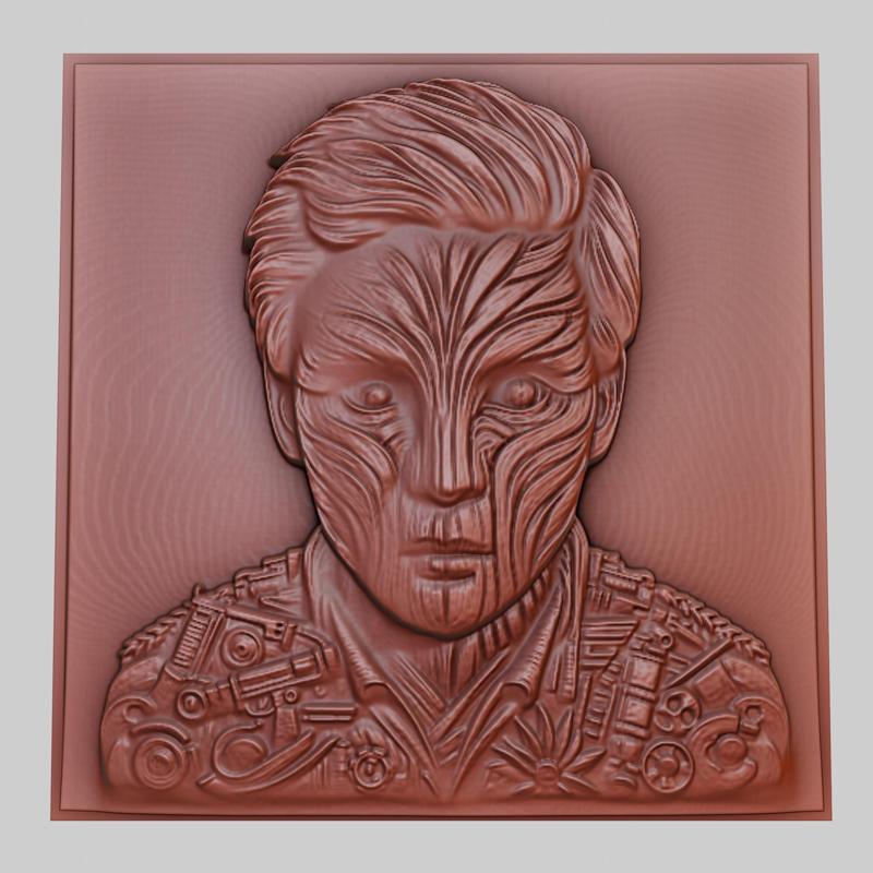 Jumper 3d printer relief medallion obj stl