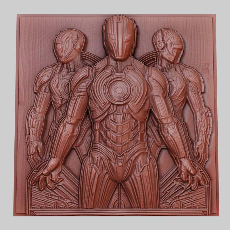 Tron 3d printer relief medallion obj stl