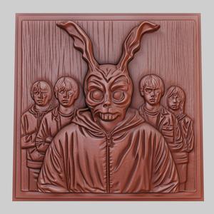 Donnie Darko 3d printer relief medallion obj stl