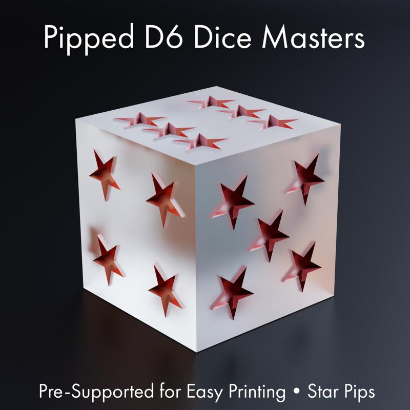 Dice Masters - Sharp-Edged Star Pipped D6 - Pre-Supported