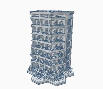 Gothic Ruined Building with Hex Base 74 GRHB074