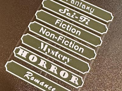 Book Shelf Labels