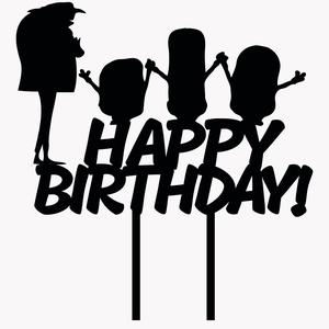 3 TOPPER CAKE GAMES Minions AND MY FAVORITE VILLAIN