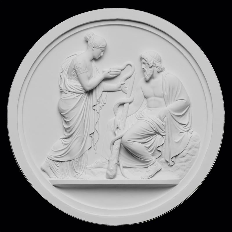 Hygieia Feeding Asclepius's Snake