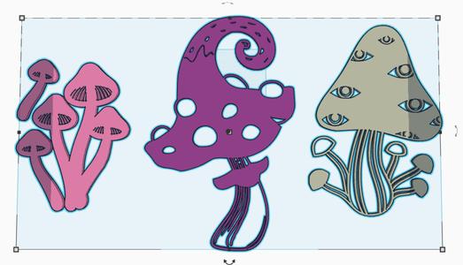 Mushroom Pack - Bage / Pin / Earring / Kering / Pendant