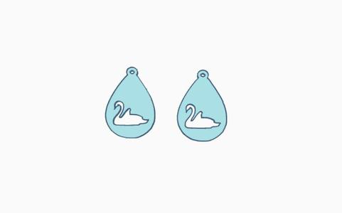 pendant coquette swan keychain, necklace