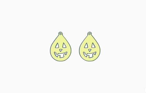 halloween earrings keychain necklace