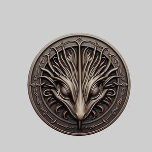 Lizard Animal Head Lizard Animal Medallion for CNC Router Laser & 3D Printer