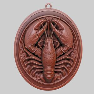 Lobster Animal Pendant Lobster Animal Necklace for CNC Router Laser & 3D Printer