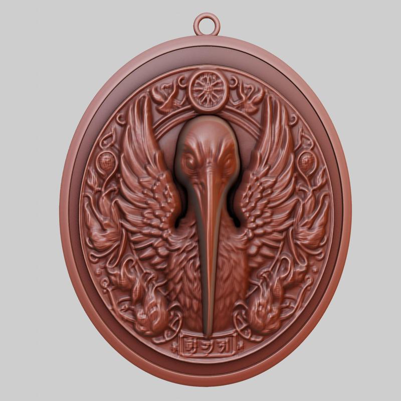 Ibis Animal Pendant Ibis Animal Necklace for CNC Router Laser & 3D Printer