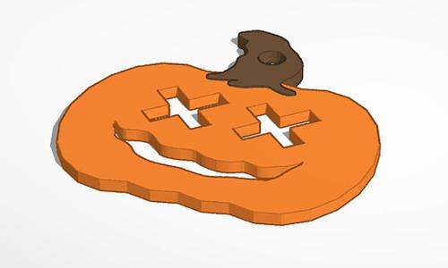 X-eyes pumpkin charm