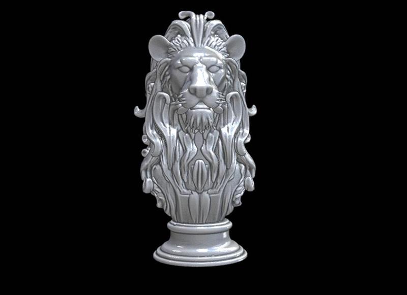 Lion Head I410 Gift Bust Figure Unique & Detailed 3D Print Model