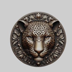 Leopard Animal Head Leopard Animal Medallion for CNC Router Laser & 3D Printer
